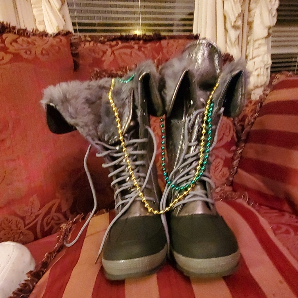Grey and Pewter Snow boots
